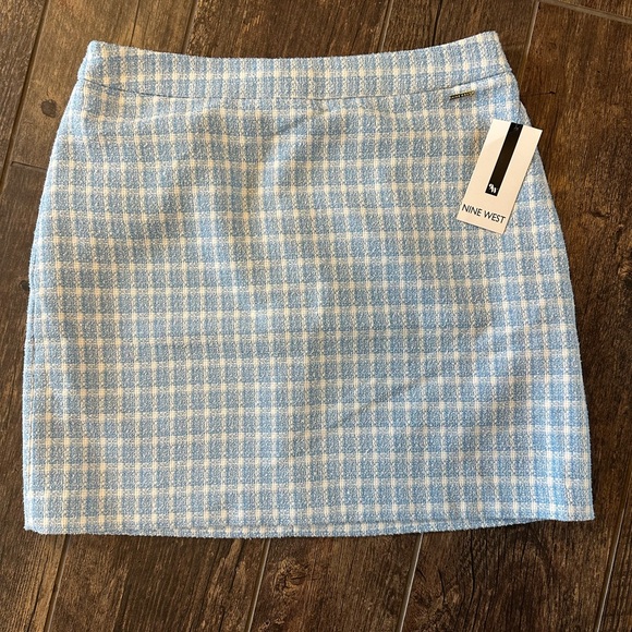 Nine West Dresses & Skirts - NWT Nine West‎ Light Blue Checkered Pencil Skirt